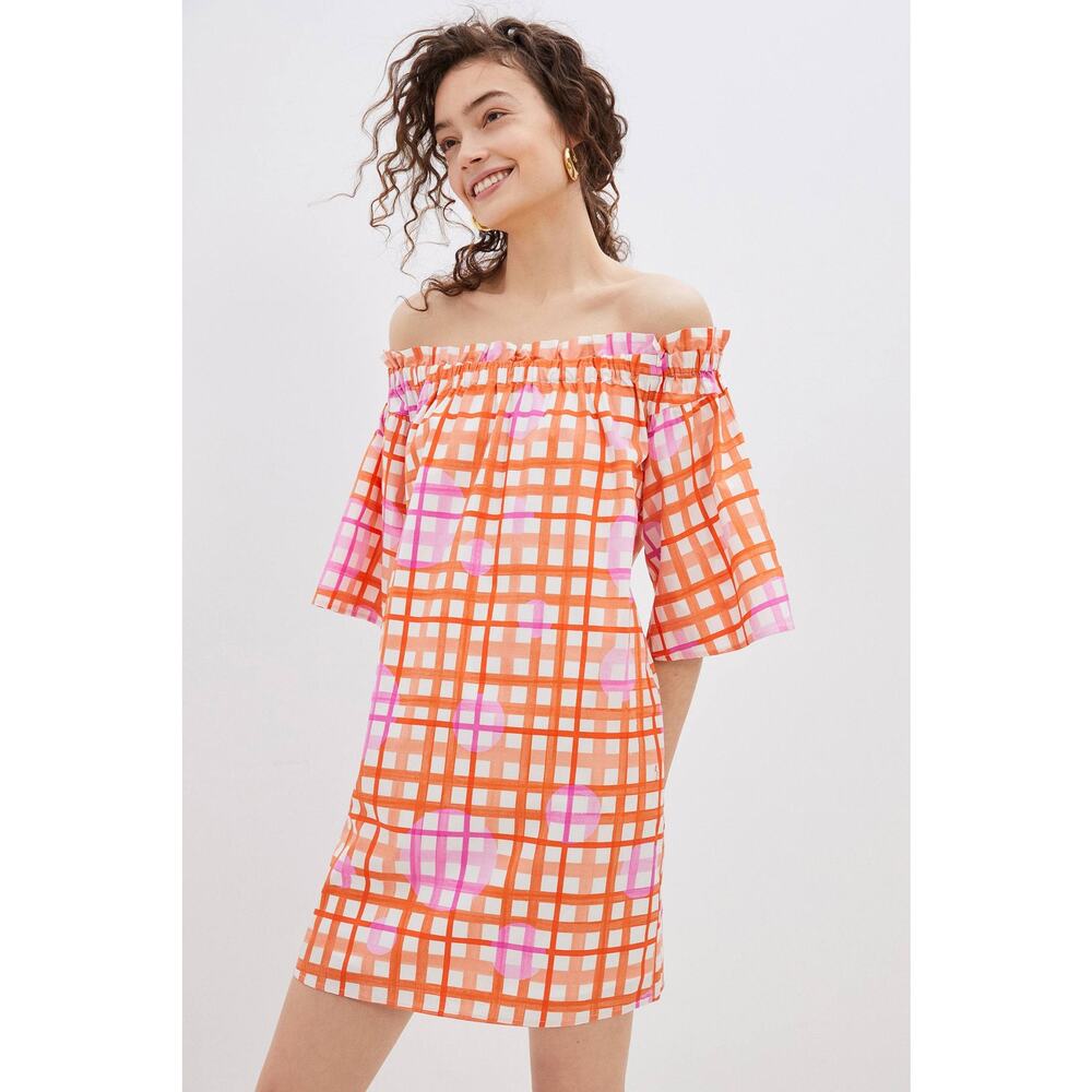 New Anthropologie Corey Lynn Calter Monaco Off-The-Shoulder Mini Dress SMALL